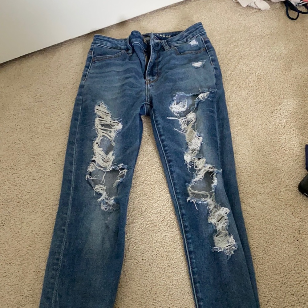 American eagle ripped skinny jeans